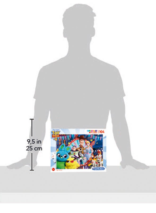 كلمينتوني لعبة تركيبية بتصميم فيلم Toy Story 4 مكونة من 104 قطع طراز 130742 48.5 x 33.5سم - Image 4