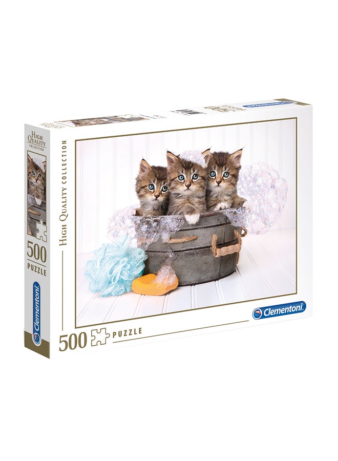 Clementoni 500-Piece Kittens And Soap Puzzle Set 49 x 36cm - Image 1