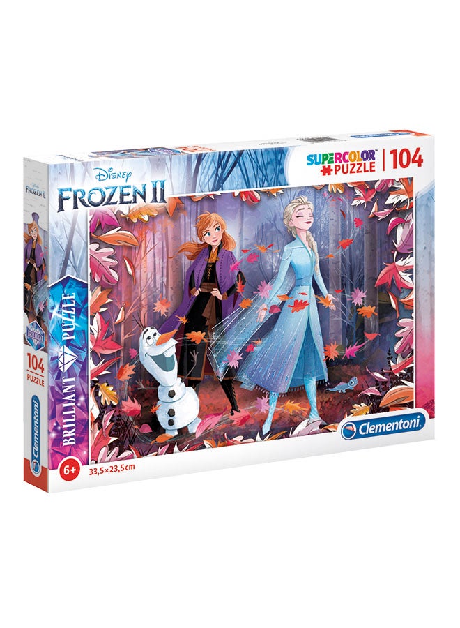 Clementoni Disney Frozen II Brilliant Puzzle 13.5x1.38x9.57inch  - Image 1