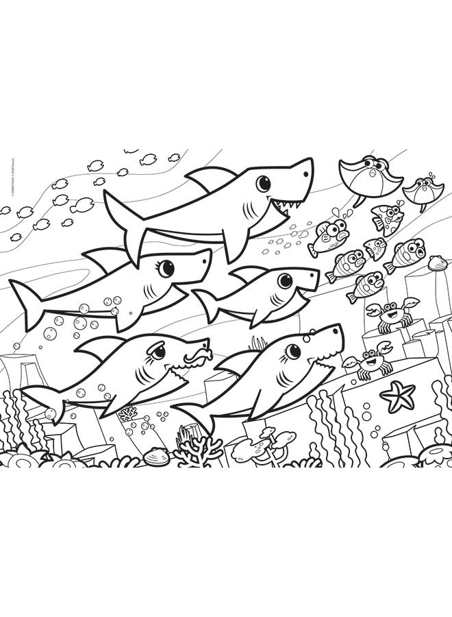 كلمينتوني لعبة أحجيات قطع تركيب بيبي شارك مزدوجة الوجه مكونة من 60 قطعة 20.2سم - Image 3