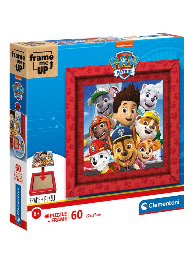 Clementoni Puzzle Frame Me Up Pawpatrol 60 Pieces 29.7cm  - Image 1