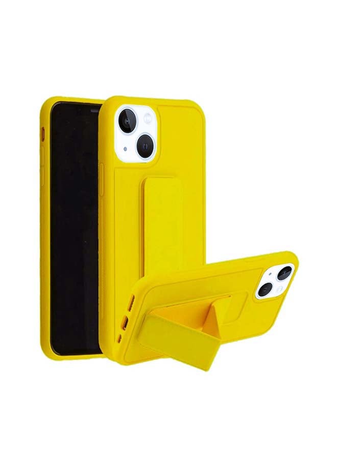 مارجون غطاء حماية واق مع مسند بمقبض للإصبع لهاتف أبل آيفون 13 أصفر - Image 2