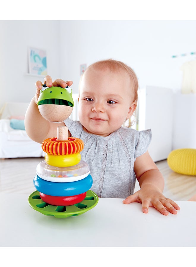 Hape Hape Mr. Frog Stacking Rings Educational Toy 12cm  - Image 3