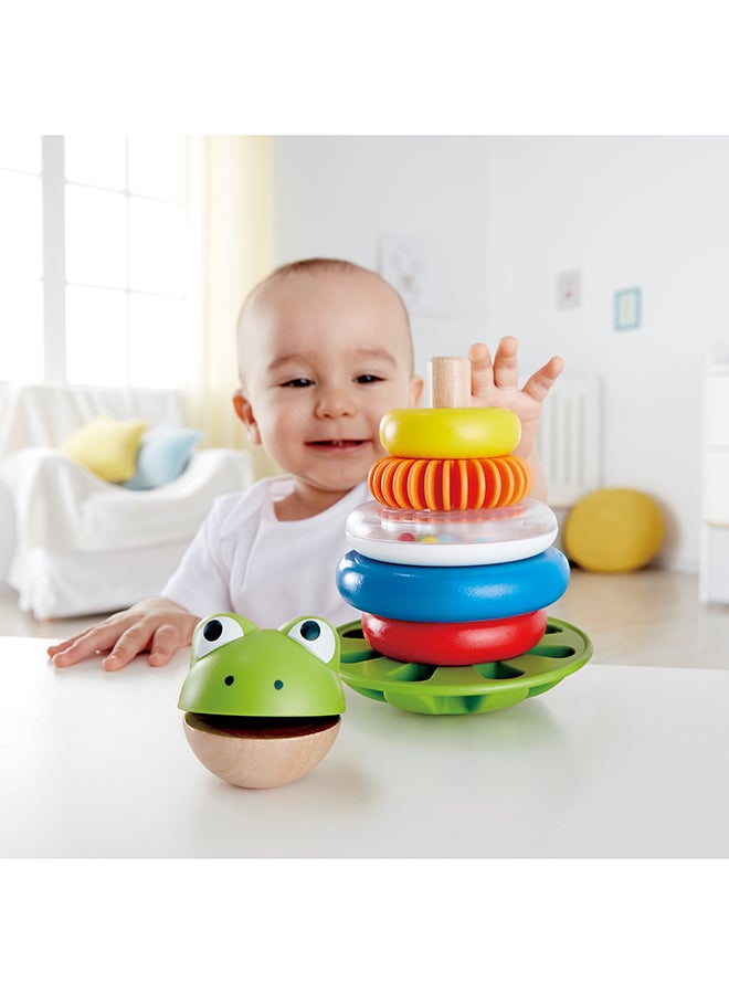 Hape Hape Mr. Frog Stacking Rings Educational Toy 12cm  - Image 4