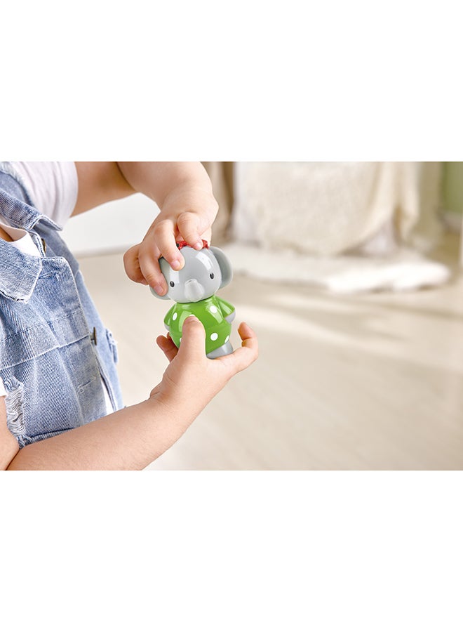 Spin Splash 'n' Swim Elephant Bath Toy | Interactive Water Play for Toddlers | Color-Changing Duck Ring Float | Wind-Up Spinning Fun | Encourages Color Learning | BPA-Free | Bath and Pool Toys 13cm