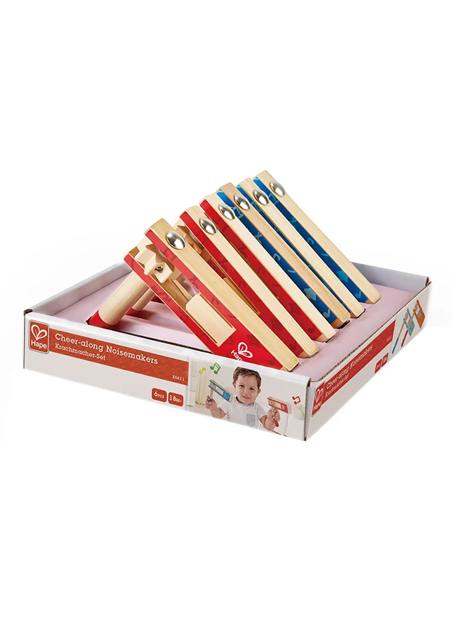 هيب Hape Wooden Cheer-Along Noisemakers Blue