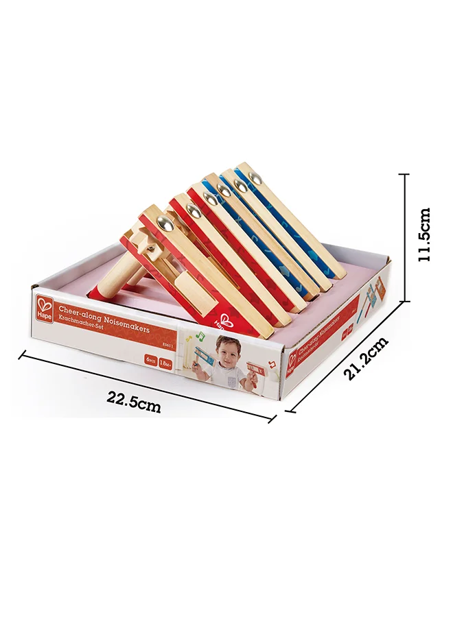 Hape Hape Wooden Cheer-Along Noisemakers Blue 13.1cm