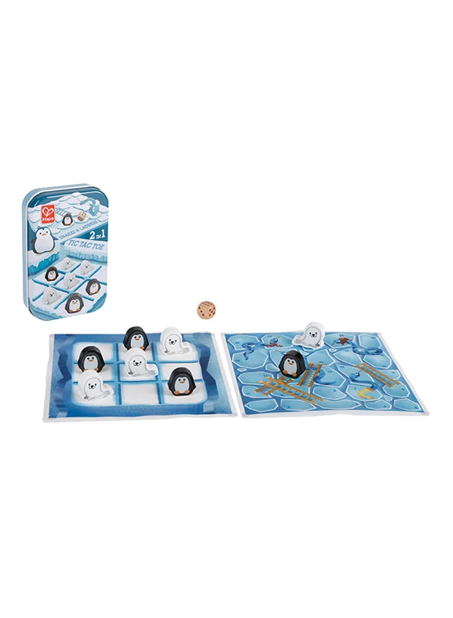 هيب Hape 2 In1-Tic Tac Toe Snakes & Ladders Pocket Game