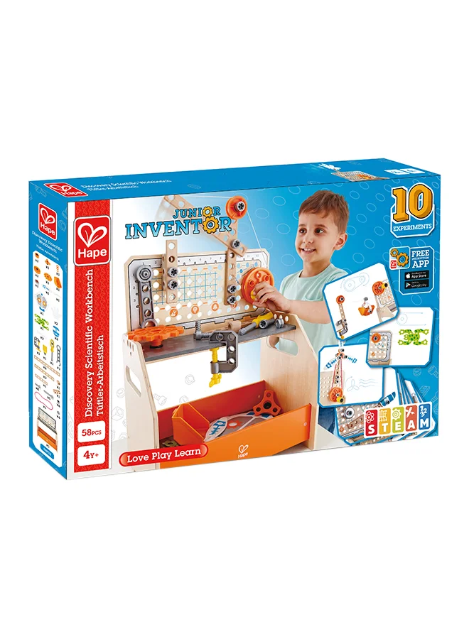 Hape 58-Piece Junior Inventor Scientific Workbench Set