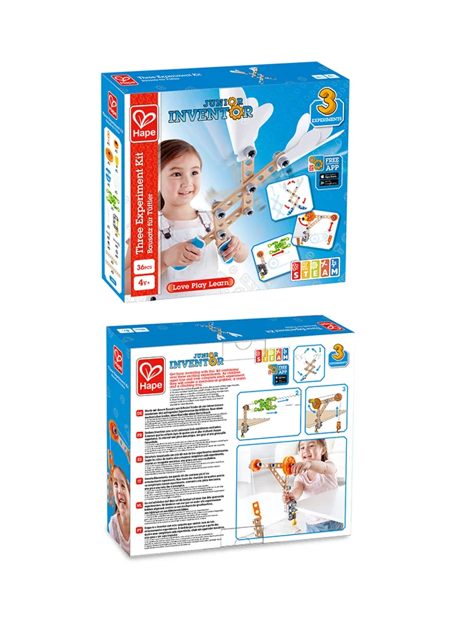 Hape Junior Inventor Kids Physics Mechanical Crane Kit