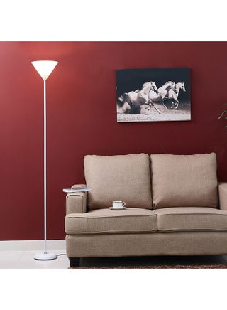 Elmira Floor Lamp Metal Warm White Light 80 Watt White 178cm - v1649141083/N25805298A_1