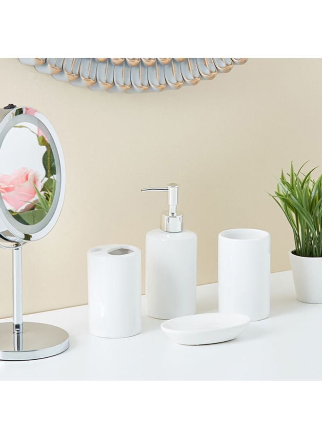 هوم بوكس طقم حمام من ميكا -4 قطع أبيض - Image 1