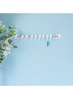 Home Box Wall Hook Set With Rod White 50 x 1.7cm  - Image 1