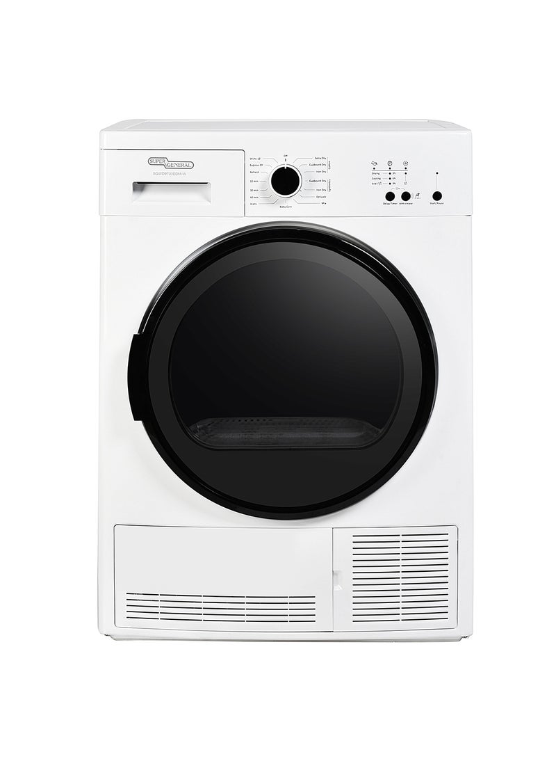 SUPER GENERAL Freestanding Dryer  9 Kg  Dehydrator Condenser/15 Programs/White/Reversible Glass Door SGWD 9700EDM-W White  - Image 1