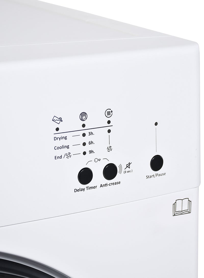 SUPER GENERAL Freestanding Dryer  9 Kg  Dehydrator Condenser/15 Programs/White/Reversible Glass Door SGWD 9700EDM-W White  - Image 4