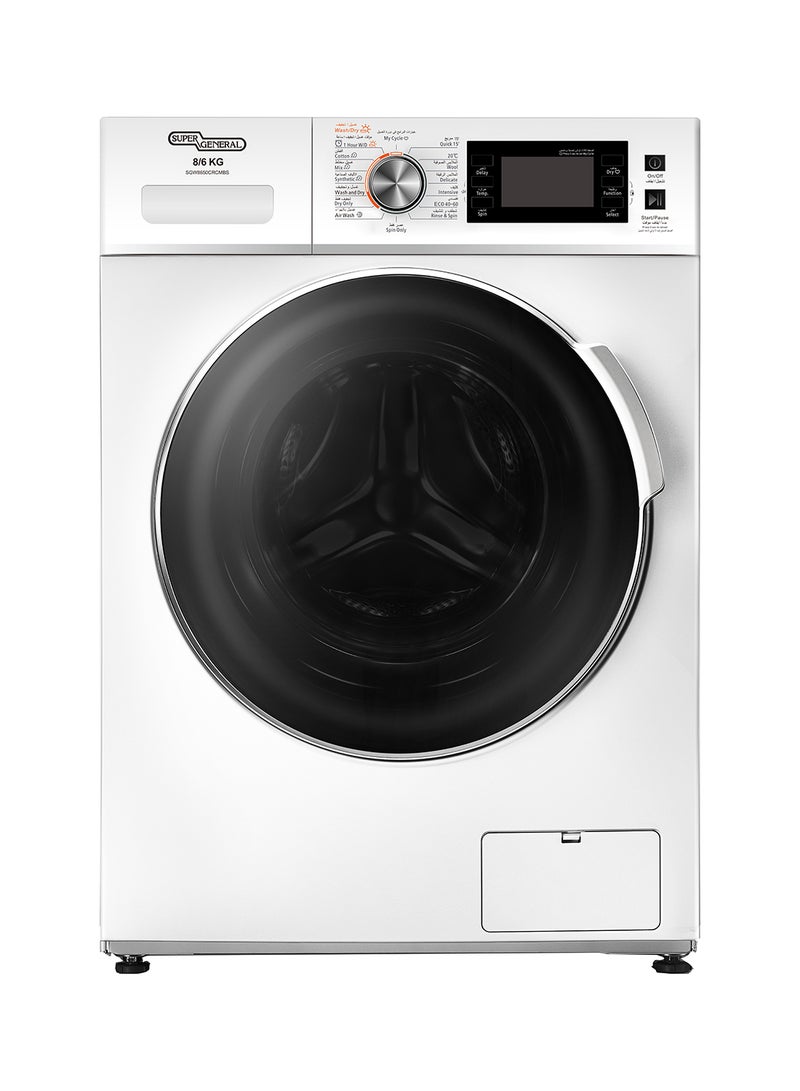 SUPER GENERAL - 8  Kg Front Load Washer & Dryer 1400 Rpm  15 Programs SGW8650CRCMBS White - Image 1