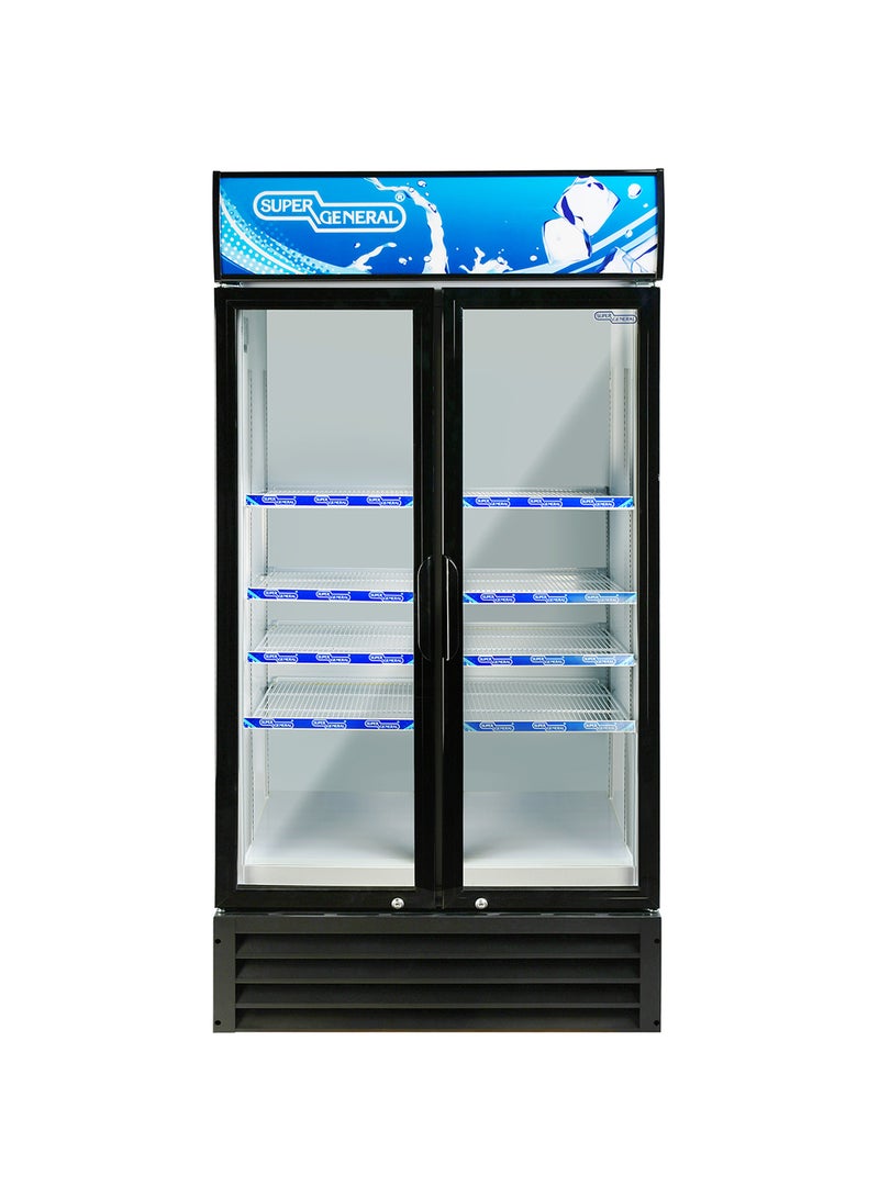 SUPER GENERAL 800 Liter Double Door Chiller French Fridge SG SC818IF Black  - Image 1
