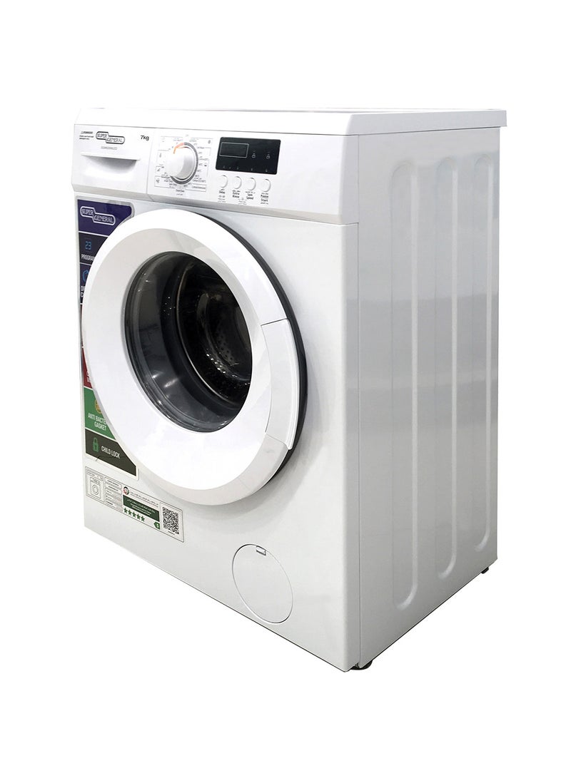 SUPER GENERAL - 7 Kg 1400 RPM Front Load Washing Machine LED Display, 23 Wash Programs Child Lock And Quick Wash 7 kg 400 W SGW7200NLED White - Image 1