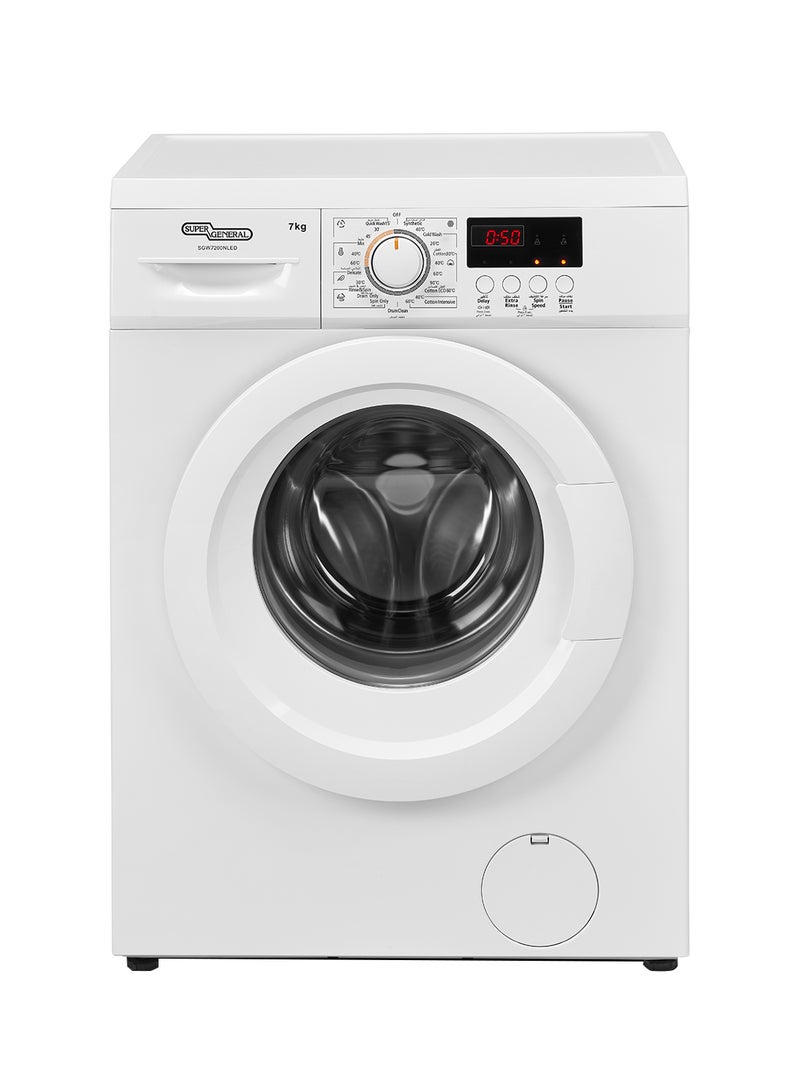 SUPER GENERAL - 7 Kg 1400 RPM Front Load Washing Machine LED Display, 23 Wash Programs Child Lock And Quick Wash 7 kg 400 W SGW7200NLED White - Image 1