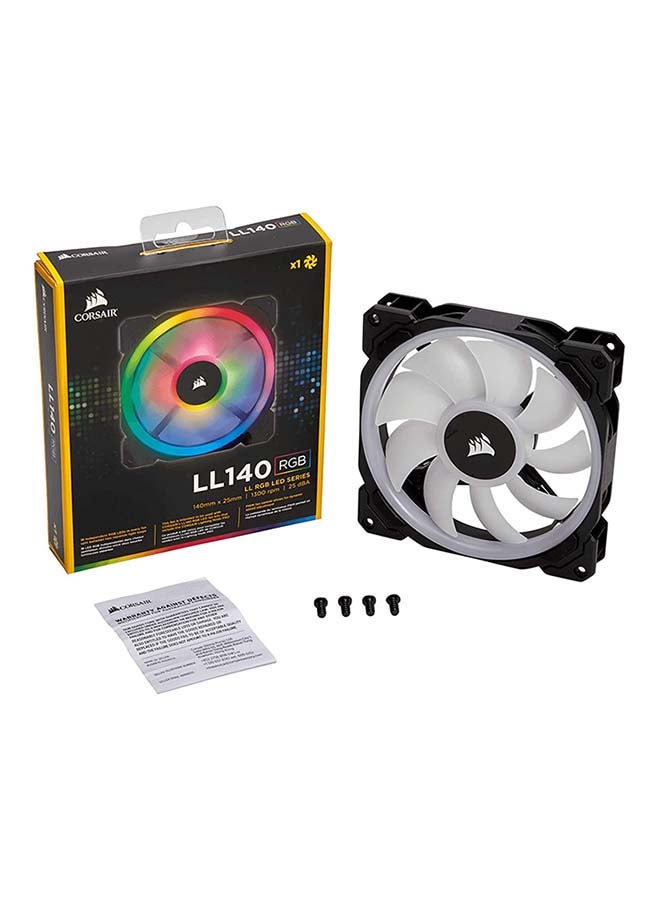 CORSAIR - LL Series LL140 RGB 140mm Dual Light Loop RGB LED PWM Fan Single Pack Cooling CO-9050073-WW - Image 1