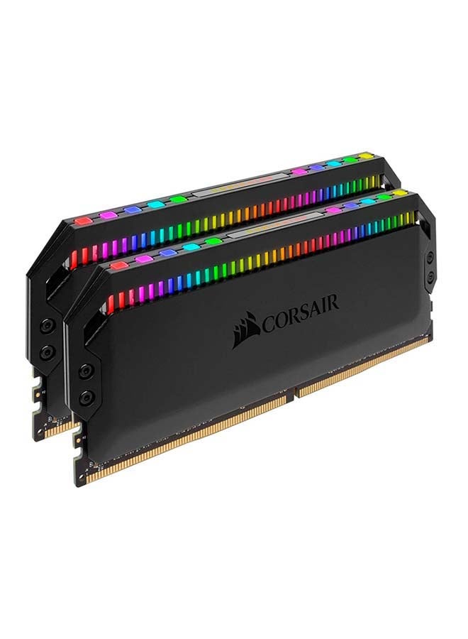 CORSAIR - DDR4, 3200MHz 16GB 2x8GB DIMM, Unbuffered, 16-18-18-36, XMP 2.0, Base SPD@2666, DOMINATOR PLATINUM RGB Black - Image 1