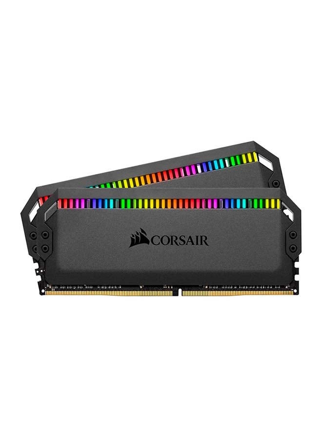 CORSAIR - DDR4, 3200MHz 16GB 2x8GB DIMM, Unbuffered, 16-18-18-36, XMP 2.0, Base SPD@2666, DOMINATOR PLATINUM RGB Black - Image 1