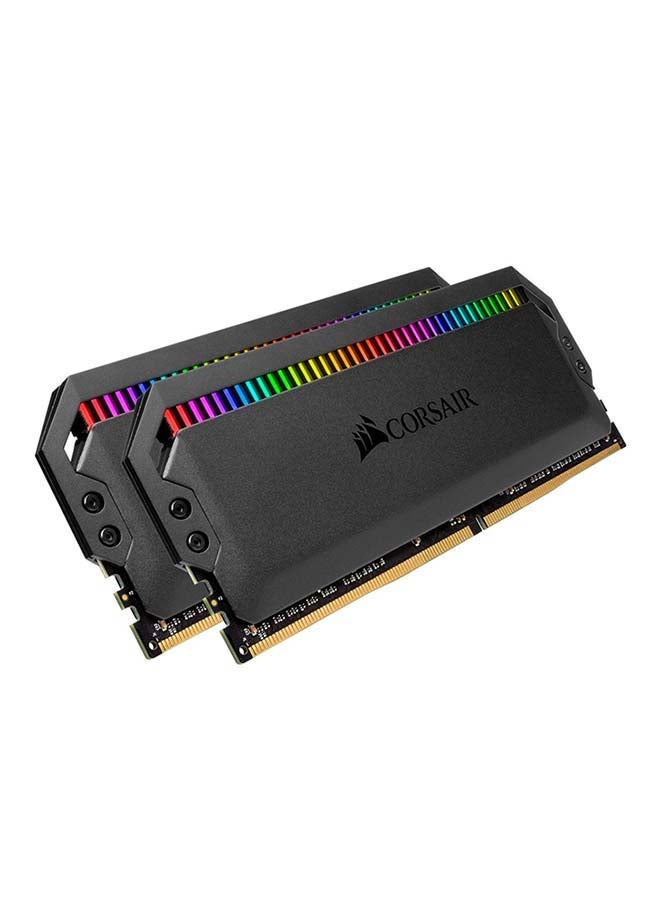 CORSAIR - DDR4, 3200MHz 16GB 2x8GB DIMM, Unbuffered, 16-18-18-36, XMP 2.0, Base SPD@2666, DOMINATOR PLATINUM RGB Black - Image 1