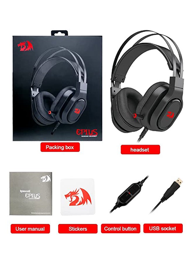 REDRAGON - H360 EPIUS Rotatable gaming Headphone - 7.1 USB Surround Sound - Noise Canceling Microphone for PC / PS4 / Xbox One - Image 1