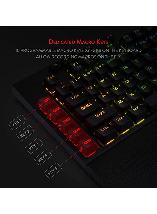 REDRAGON - K596 Vishnu 2.4G Wireless/Wired, Red Switch Mechanical Gaming Keyboard RGB TKL - 2400 mAh Battery, 10 Onboard Macro Keys & Wrist Rest, 10H Play Time - Image 1