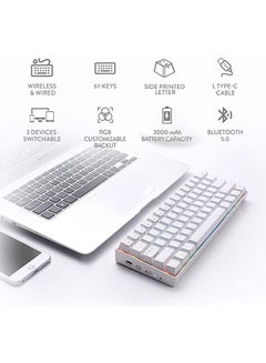 REDRAGON K530 Draconic 60Percent RGB Bluetooth/Wired Mechanical Gaming Keyboard - Brown Switches Bluetooth 5.0-3 Device Switchable - Type C Cable - PC/Laptop/Mobile  - Image 2
