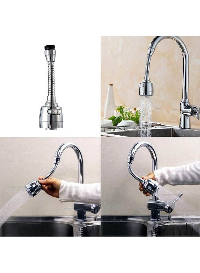 Universal 360° Kitchen Faucet Silver - Image 2