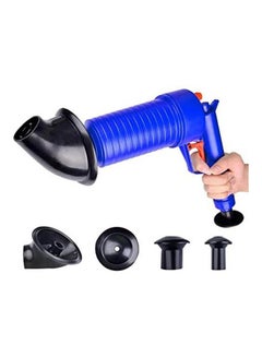 ماركة غير محددة High Pressure Air Drain Toilet Plunger Sink Pipe Dredge Remover Toilets Bathroom Kitchen Cleaner Kit Blue 27.5 X 28cm  - Image 2