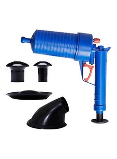 ماركة غير محددة High Pressure Air Drain Toilet Plunger Sink Pipe Dredge Remover Toilets Bathroom Kitchen Cleaner Kit Blue 27.5 X 28cm  - Image 1