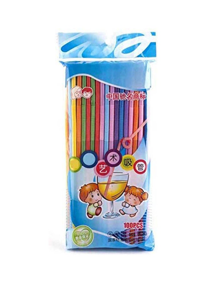 100 Bendy Straws Multicolour - v1649154076/N53063739A_1