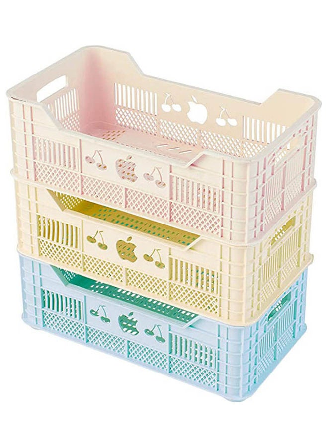 طقم سلات تخزين بلاستيك 3 قطع - Image 1