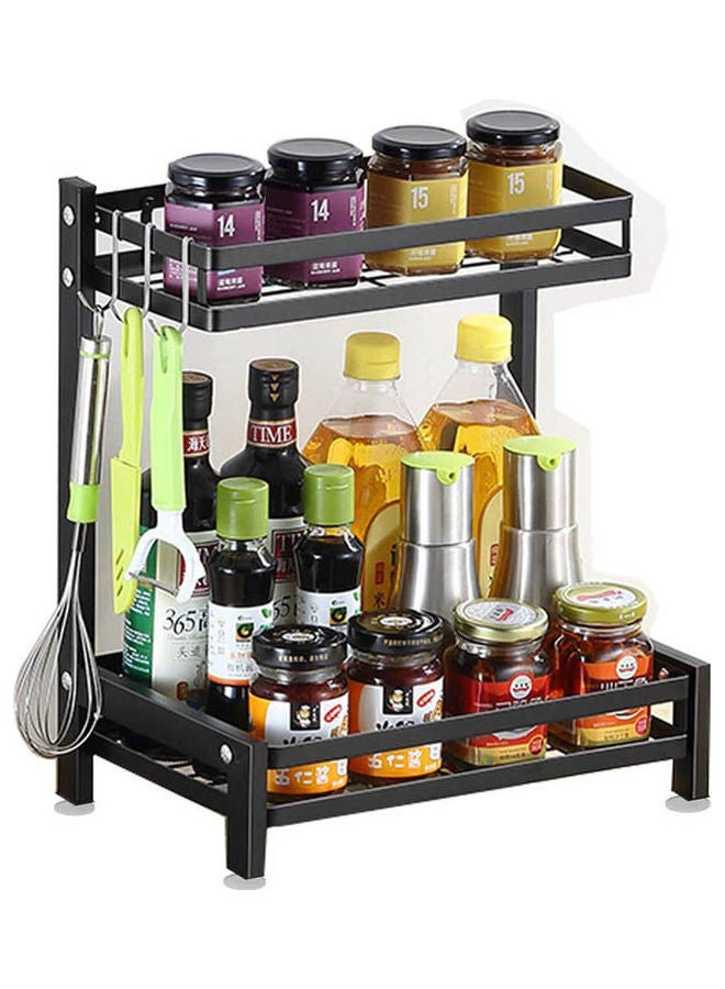Spice Rack Organizer For Countertop 2 Tier Countertop Organizer Black
