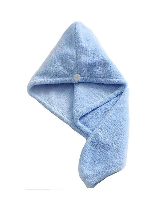 Microfiber Hair Drying Towel,Magic Hair Turban Wrap With Button 2 Pack Bule-Yellow ‎ 23.7x17.6x6.9cm - Image 2