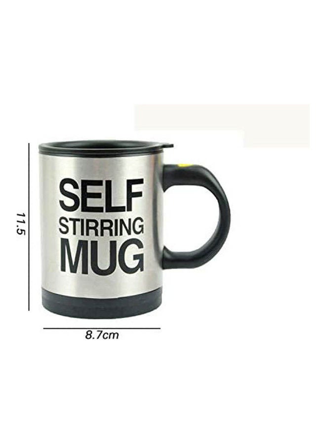 Befound Automatic Electric Self Stirring Mug Coffee Mixing Drinking Cup Silver-Black 350ml  - Image 2