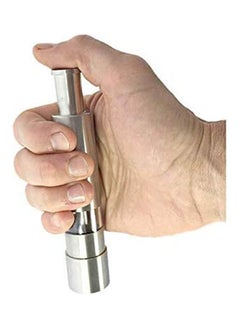 Generic Grinded Gourmet Salt And Pepper Grinder With Modern Thumb Button Grinder Silver  - Image 2
