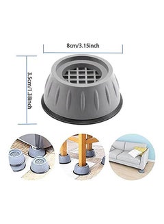 Generic 4 Pcs Anti Vibration Pads For Washing Machine And Dryer Shock And Noise Cancelling Washing Machine Support Grey 10cm  - Image 2