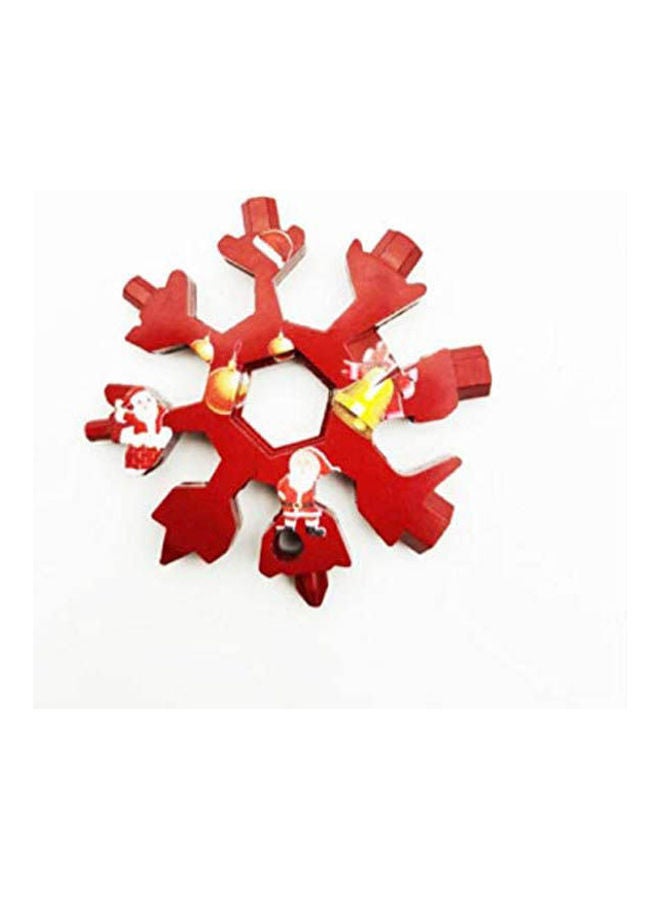 Universal Wrench 18In1 Snowflake Modeling Multitool Portable Pocket Tool Upgrade Box Pendant Wrench Multicolour 
