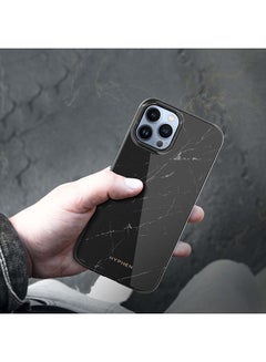 Luxe Marble Case Compatible With Apple iPhone 13 Pro Max -Thermoplastic - Solid-Wireless Charging Compatible Technology-Ultra Thin And Non Fading Prints-Raised Edges Black - v1649160701/N50795917A_7