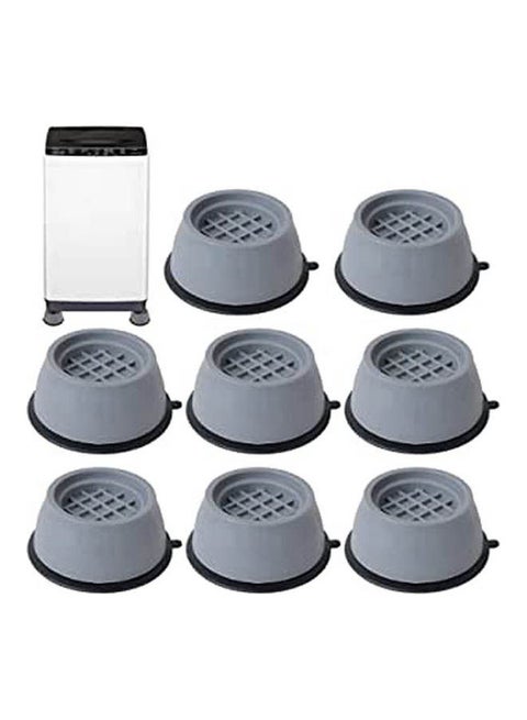 Pack Of 8 Washing Machine Feet Vibration Damper Washing Machine Moisture-Proof Anti-Vibration Anti-Slip Grey 5x4cm