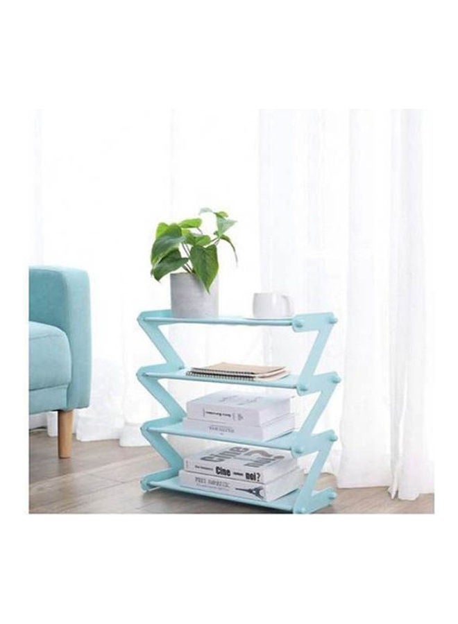 2 Pieces Metal And Plastic Zigzag Shoe Organizer 4 Rack Multicolour - Image 2