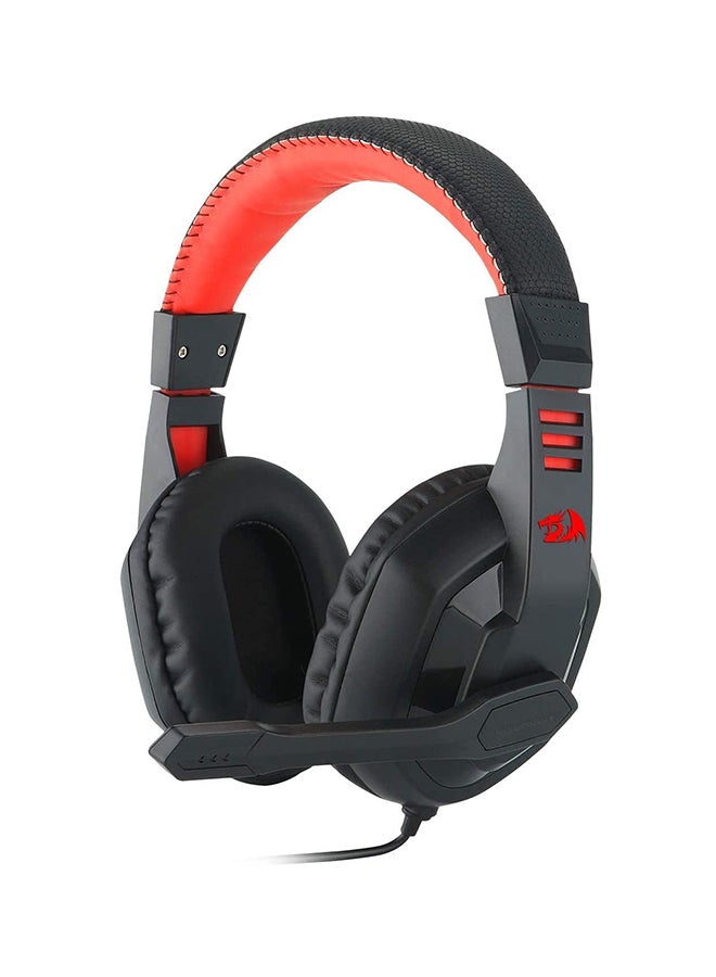REDRAGON Wired Gaming Headset With Mic. For Mobile / Pc/ Ps4/ Xbox Black 