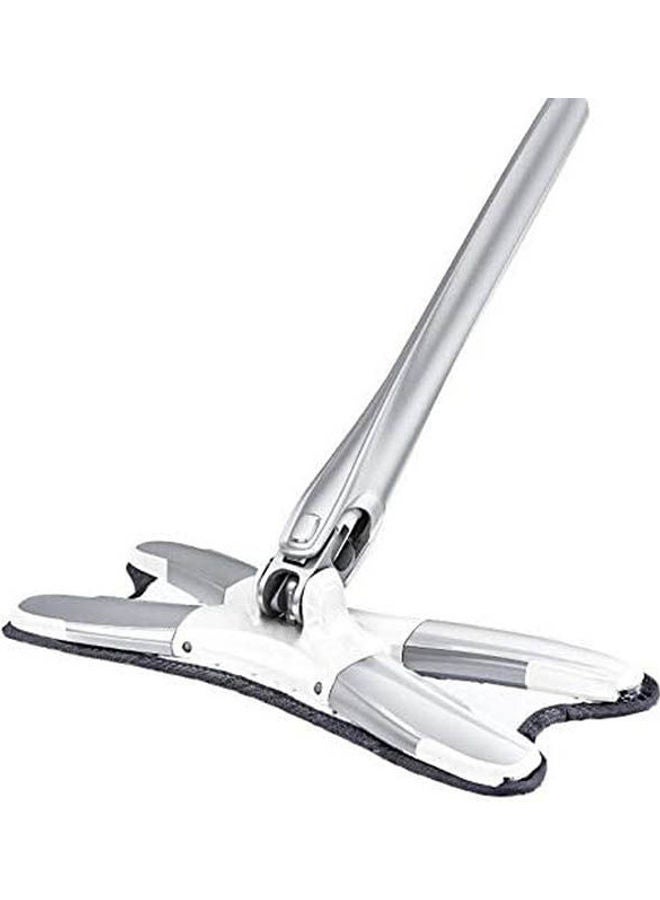 Hand-Free Wash Flat Mop Wet And Dry Rotary Mop Silver ‎57.6x14.8x6.8cm - Image 1