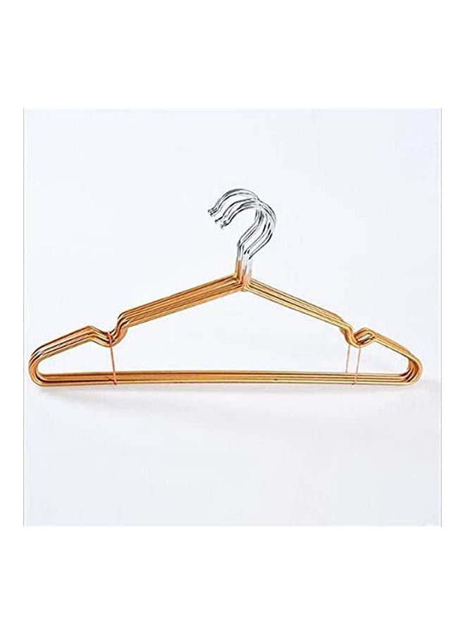 Hanger Covered With Silicon 10 Pieces Gold ‎32.3x30.1x6.6cm
