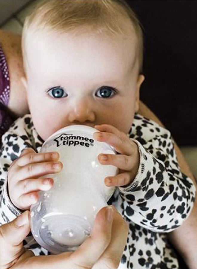 تومي تيبي مجموعة زجاجات إرضاع كلوزر تو نيتشر للأطفال، 260 مل من قطعتين - شفاف/أبيض - Image 5