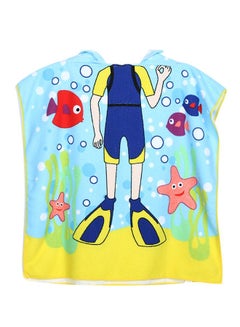 Printed Hooded Baby Colourful Soft Cloak Microfiber Bath Towel For Kids - v1649164882/N16521355A_1