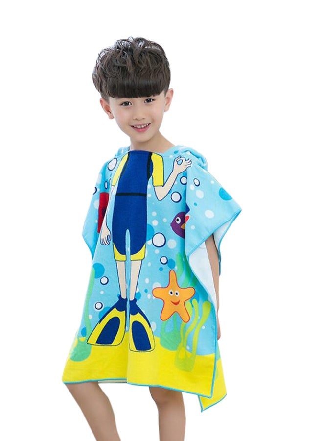 Printed Hooded Baby Colourful Soft Cloak Microfiber Bath Towel For Kids  - Image 3